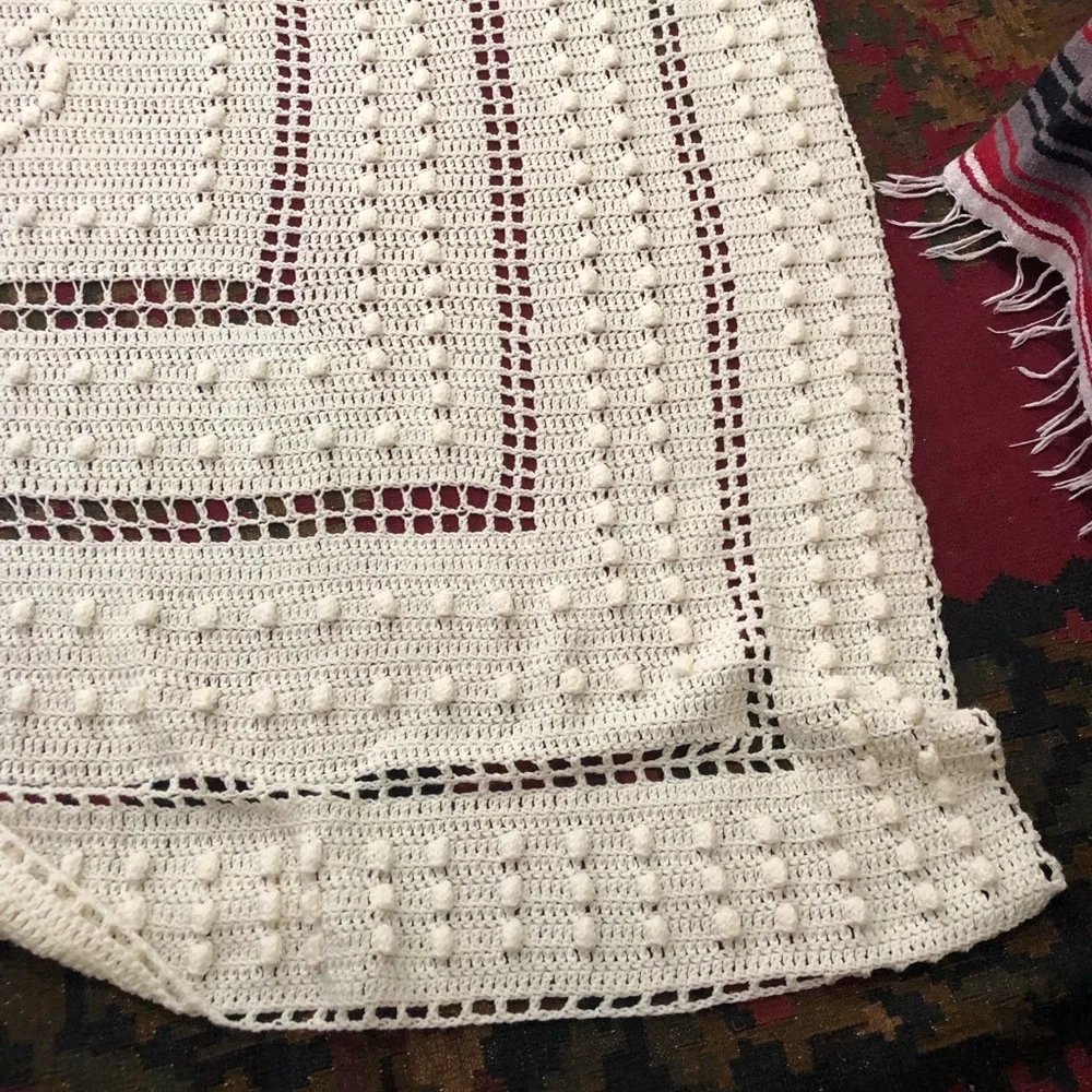 King size Handmade‎ Granny Square knitted crochet blanket